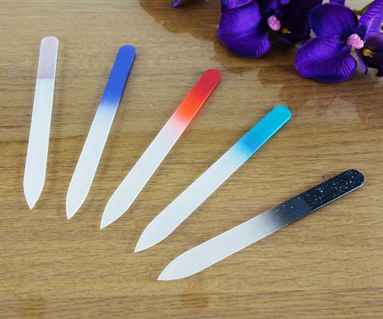 Glasnagelfeile Für Mädchen – 3 Farben, Doppelseitig Geätzt, Mit Etui