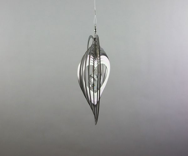 Spiralen Mobile Herz mit Kristall