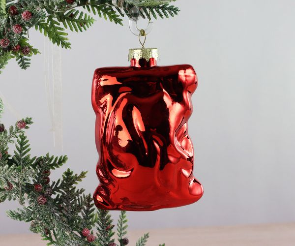 Weihnachtskugel Chipstüte rot