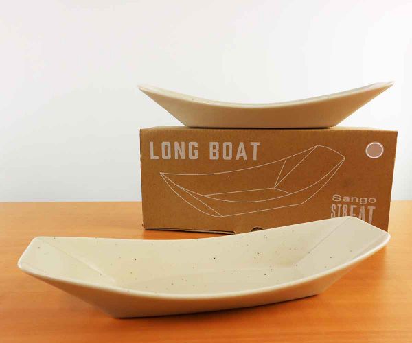 2er Set Servierschale in creme "Long Boat"