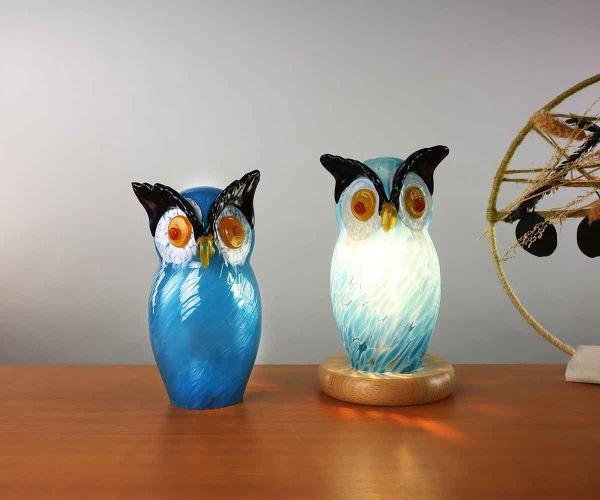 Glaseule Blau Pastell