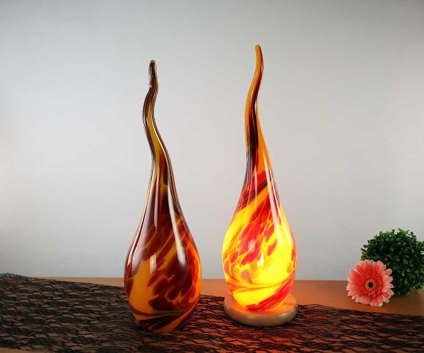 Flammenkugel orange braun