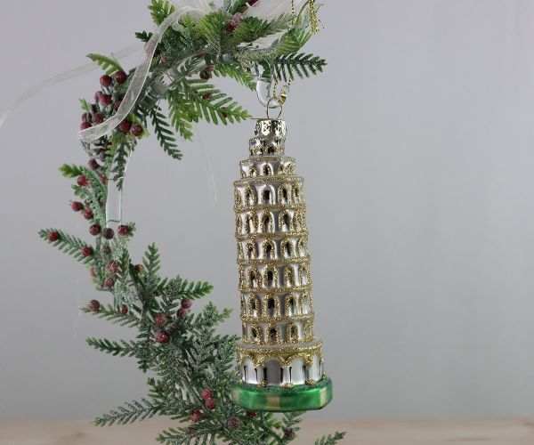 Weihnachtskugel Turm von Pisa