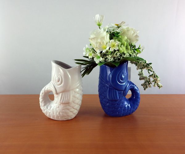 Fischvase aus Keramik