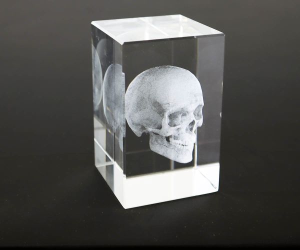 3D-Laserwürfel Totenkopf