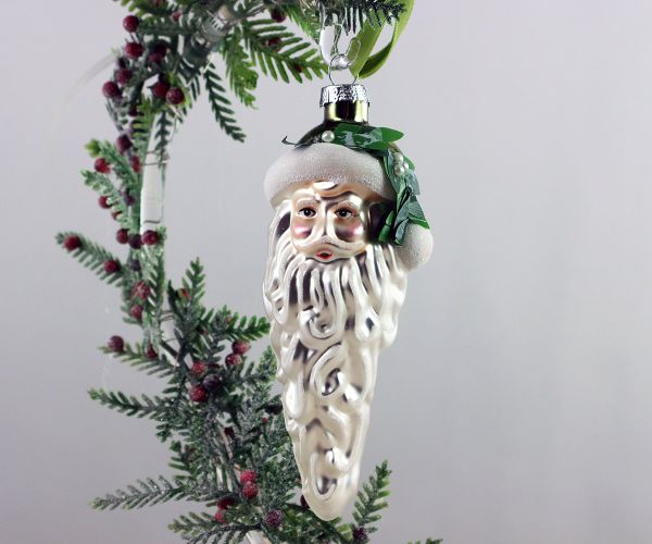 Weihnachtskugel Weihnachtsmanngesicht