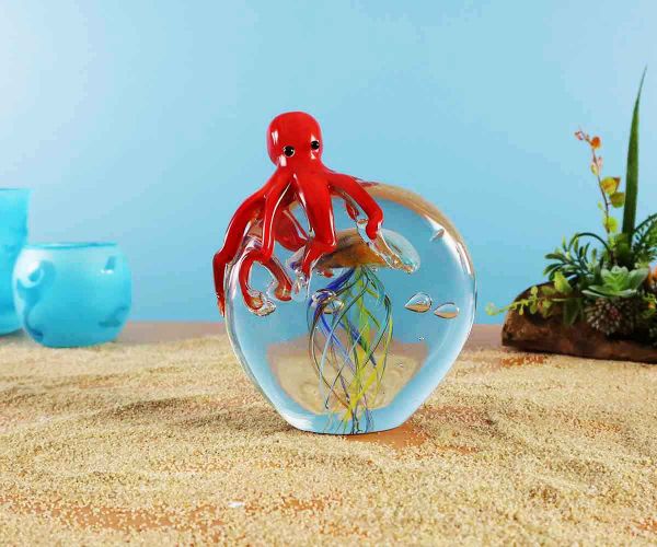 Briefbeschwerer Oktopus und Qualle