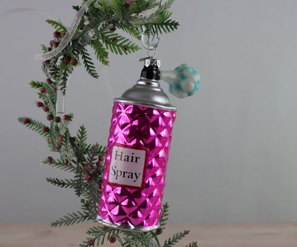 Weihnachtskugel Haarspray