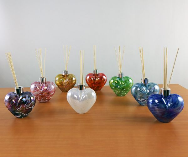 Herz Diffuser aus Glas für Duftöle