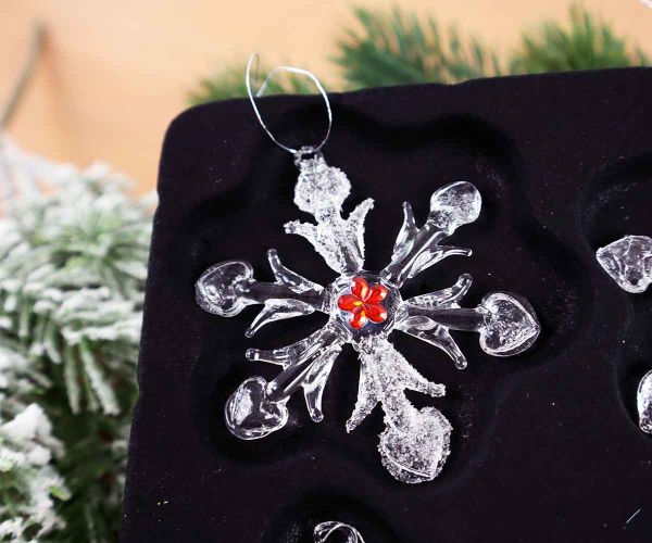 Schneeflocken 4er-Set 6,5 cm